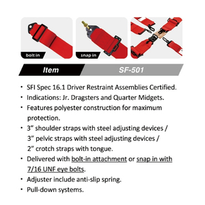 Wholesale SFI 16 1 Certified 5 Point Racing Harness TBRACING SF-501 <b>Driver</b> Restraint Custom Color Taiwan Factory ODM Services - Product Image 5