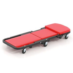 Sgabello Pieghevole per Officina con Seduta Imbottita e 6 Ruote Universali, Strumento di Riparazione a Doppia Modalità per Officine - Product Image 4