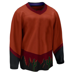 Camisetas de Hockey Sublimadas Personalizadas de Primera Calidad, Uniformes de Hockey sobre Hielo Unisex con Cordones, Transpirables, de Secado Rápido y Antibacterianos - Product Image 2