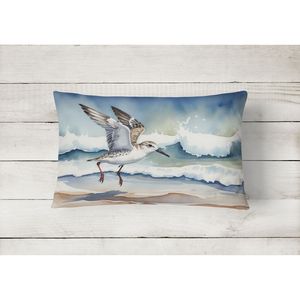 Sanderling 7524 Bird-Themed Indoor/Outdoor Washable <b>Throw</b> Pillow 12Hx16W <b>for</b> <b>Couch</b> Bed Patio 100% Cotton 100% Polyester - Product Image 2