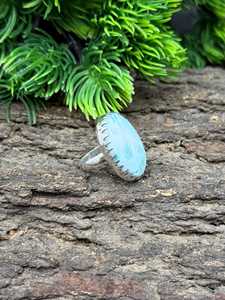 Larimar Vintage Oval Cut IGI Certified 925 Sterling Silver Plated Luxury Premium Grade Women's <b>Ring</b> Gift - Product Image 5