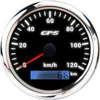 Speedometer GPS Universal 85mm Kustom Dapat Disesuaikan dengan Layar Digital, Kecepatan 120Km/jam