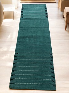 Contemporary Rectangle Chenille <b>Rug</b> With Printed Pattern Green Color Home Use - Product Image 2