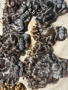 Lot de Cheveux Naturels Non Traités 100% Humains, Extensions Ondulées Naturelles, Cheveux Bruts Birmans Bouclés, Cheveux Indiens Bouclés Bébé et Bouclés Volumineux - Product Image 6