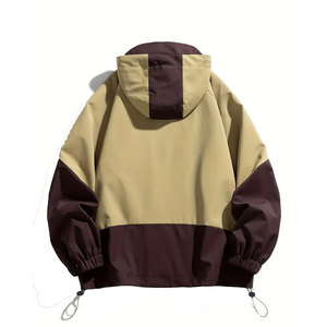 URBANGAZER Men's Varsity <b>Jacket</b> Woolen Fabric Windproof Eco-Friendly Quick Dry Breathable <b>Fleece</b> <b>Lining</b> High Street Style Winter - Product Image 4