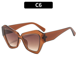 Nouvelles lunettes de soleil papillon UV400 de style européen et américain, monture irrégulière, polyvalentes, décontractées, œil-de-chat, haut de gamme - Product Image 6