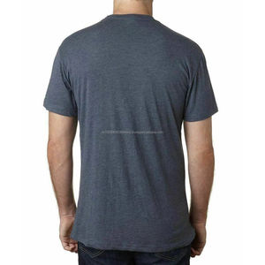 เสื้อยืดผู้ชายฤดูร้อน ผ้าผสม 50% โพลีเอสเตอร์ 25% คอตตอน 25% เรยอน เสื้อยืดเปล่า - Product Image 4