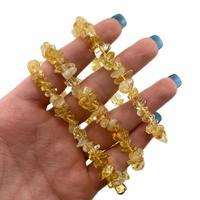 Haute qualité élastique Boho Style Bracelet irrégulier brut naturel Citrine perlé gravier pierres précieuses puces cristal bijoux artisanat