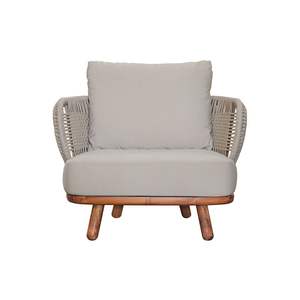 Chaise en teck massif artisanale avec tressage en rotin naturel – Sièges élégants et modernes pour villas, cafés et projets hôteliers - Product Image 4