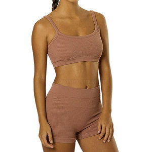Service OEM à faible MOQ : Ensemble short et soutien-gorge de yoga pour femmes, avec design personnalisé, pour la gym et les séances de yoga - Product Image 5
