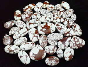 Cabujón de magnesita de caballo salvaje natural, piedras preciosas sueltas, mezcla de caballo salvaje, forma y tamaño, cabujón curativo hecho a mano, fabricación de joyas - Product Image 2