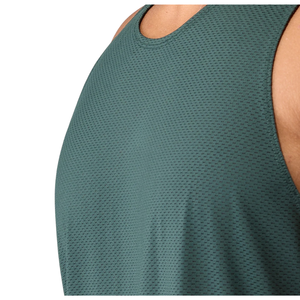 Débardeur en maille vert sarcelle foncé pour homme, léger, sans manches, pour le sport, la gym, l'entraînement, vêtements de sport d'été - Product Image 4