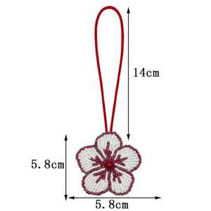 Abalorio colgante de cuentas de semilla y bordado para bolsos de verano, abalorio de diseñador para bolso con delicados elementos de bordado de cuentas - Product Image 3
