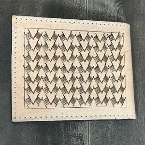 Premium Custom Design Hand <b>Tooled</b> Floral <b>Leather</b> Wallet High Quality Genuine Cow <b>Leather</b> RFID Organizer Card Holder Short Wallet - Product Image 5