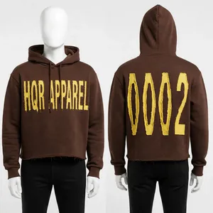 Nouveau sweat à capuche ample et personnalisé Dcy pour homme, en molleton 100 % coton 450 g/m², coupe courte avec poche, style oversize - Product Image 6