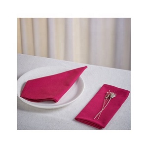 Bloque de mano impreso puro mezclado sangre rojo Color bordado superventas algodón lavable personalizar servilleta de tela para el hogar - Product Image 1