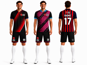ชุดเสื้อฟุตบอลสำหรับผู้ใหญ่เสื้อฟุตบอลแขนสั้นพิมพ์ลายตามสั่ง - Product Image 1