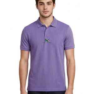 Camiseta Polo Unisex NEXTEX, Color Morado, Manga Corta, Cuello con Botones, Corte Clásico - Product Image 1