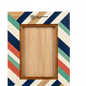Multicolor Wooden Photo <b>Frame</b> | Geometric Tile <b>Design</b> | Handmade Picture <b>Frame</b> - Product Image 4