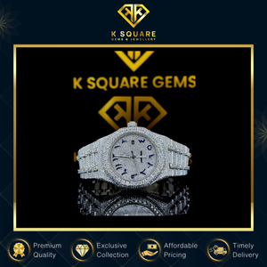 Reloj de Lujo Unisex de Acero Inoxidable con Correa de Cuero, Diseño Único, Resistente al Agua, con Diamantes Moissanite VVS de Alta Calidad - Product Image 6