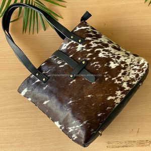 กระเป๋าโท้ทหนังวัวแท้งานตะวันตกทำมือกระเป๋าโท้ทใบใหญ่หนังวัวสไตล์วินเทจหนังวัว100% กระเป๋าช้อปปิ้งสุดหรู - Product Image 2