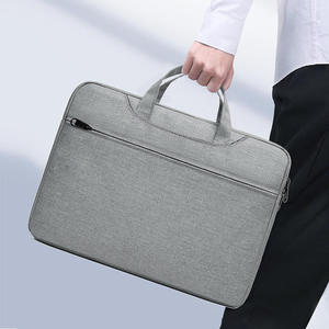 Sac de rangement pour ordinateur portable en jute naturel écologique avec compartiment rembourré, design classique durable, capacité de 10 à 20 L pour hommes et femmes - Product Image 5