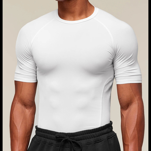 T-shirt de sport athlétique à compression personnalisé de qualité supérieure, séchage rapide, unisexe, vêtement de fitness, anti-bactérien, lavé, protection anti-irritation - Product Image 5
