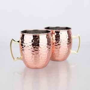 Taza de Cobre Clásica Premium - Diseño Americano Elegante, Hecha a Mano, de Alta Calidad, Resistente al Calor y a Fugas, para Uso en el Hogar, Hotel o Bar - Product Image 3