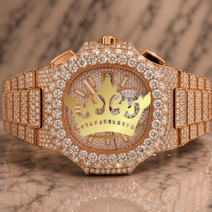 Premium Luxury Moissanite Diamond Bracelet Watch Men Full Stone Setting Watch - Product Image 1