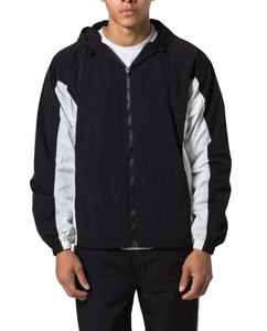 Veste coupe-vent matelassée à capuche pour homme, grande taille, imperméable, respirante, légère, anti-déchirure, avec fermeture éclair, style sportswear - Product Image 1