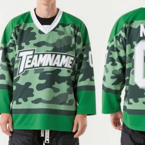 Adult Unisex Ice Hockey Uniform Polyester Quick Dry Breathable Knit OEM Custom Team Sports Wear - Product Image 2