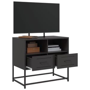 Meuble TV en acier noir pour salon, 26,8 x 15,4 x 23,8 pouces - Product Image 4