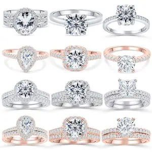 Cincin pasangan asli personalisasi 925 perak murni cincin perak emas padat pria Fremale cincin pasangan perak wanita perhiasan
