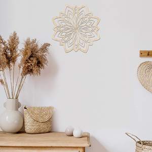 Panel Decorativo de Pared de Madera con Diseño de Estrella de Pétalos de Flores, Decoración Moderna para Sala de Estar, Dormitorio y Cafetería - Product Image 3