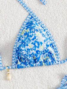 Conjunto de Bikini Sexy de 2 Piezas para Mujer, Top Triangular con Tiras, Traje de Baño de Dos Piezas, Traje de Baño Cheeky - Product Image 6