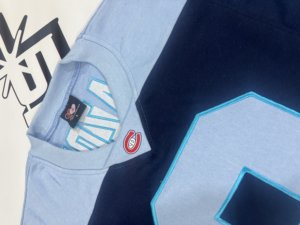 fully custom applique embroidery applique t-shirts cotton French terry Baseball T-shirt name Number <b>Panel</b> Breathable Jersey - Product Image 2