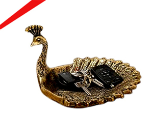 Small Metal Golden Finished <b>Key</b> <b>Holder</b> For Office Table Antique Vintage Metal Bowl Hotel & <b>Home</b> Use - Product Image 2