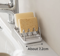 Support de Savon de Luxe en Acier Inoxydable 304, Porte-Savon de Salle de Bain, Étagère de Rangement pour Espaces Étroits, Organisateur de Comptoir