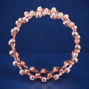 A custom spring rose gold diamond unisex hip hop engagement band premium look 925 sterling silver rose gold plated tester passed - Product Image 2
