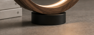 Circular Wood Wall <b>Clock</b> Minimalist Design <b>LED</b> Illuminated Backlight Quartz Movement Needle Display - Product Image 2