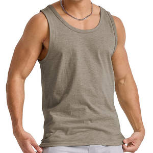 Débardeurs de sport personnalisés pour hommes – Nouveau design confortable avec maille respirante, couleurs unies et logo personnalisé - Product Image 1