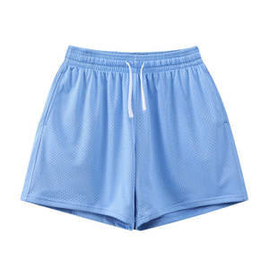 Men's White Mesh Shorts <b>Mid</b> Waist Breathable Casual Solid Color Woven Spandex/Polyester Waterproof Drawstring Closure High - Product Image 6