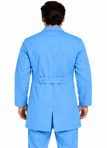 Blouse de laboratoire blanche en gros pour hommes, uniforme de médecin à manches longues, vêtement de travail médical respirant en polycoton, logo hôpital pharmacie - Product Image 4