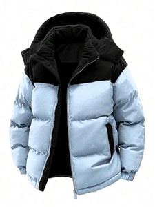 Veste matelassée pour homme, vente en gros, personnalisable, randonnée, ultra légère, 100% polyester, col montant, à capuche, respirante, coupe-vent - Product Image 1