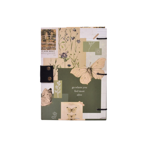 <b>A5</b> Vintage Botanical Design Handmade Paper Notebook Lock Diary 200 Pages Double Side Writing Eco Friendly Premium Journal Gift - Product Image 2