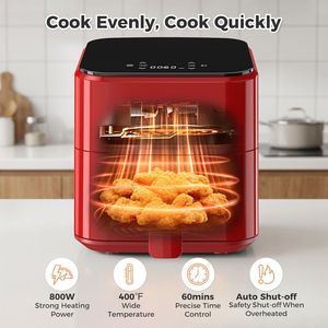 Friggitrice ad Aria Digitale da 3,17 Qt con Pannello Touch in PP, Design Compatto e Temperatura Massima di 400°F - Product Image 2