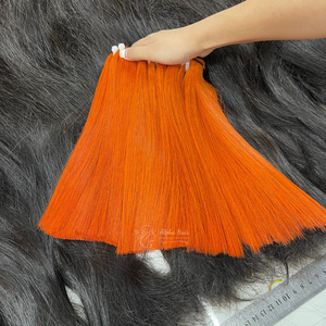 Extensiones de cabello liso de hueso naranja sedoso sin procesar de moda Cabello alineado con cutícula Peluca natural Sin enredos Paquetes de cabello virgen - Product Image 3