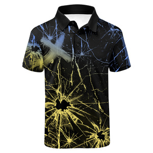 เสื้อโปโลผู้ชายสไตล์โดดเด่น ราคาโรงงาน รับออกแบบลายพิมพ์ซับลิเมชั่น เสื้อแขนสั้นระบายอากาศได้ดี - Product Image 5