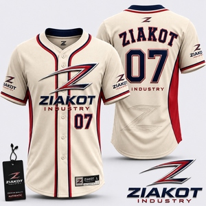เสื้อเบสบอลเม็กซิโกสำหรับผู้ชาย ZIAKOT INDUSTRY แบบระบายอากาศได้ดี ทรงปกติ แขนสั้น พิมพ์ลายแบบ Sublimation - Product Image 5