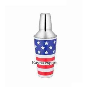 Handcrafted Premium Stainless Steel <b>Cocktail</b> <b>Shaker</b> Flag Design 500mL Capacity Bar Accessories Mocktail Set Serving Club Kayna - Product Image 2
